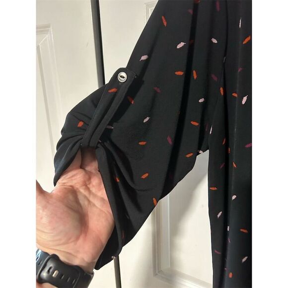 Torrid Women's Size 4 Multicolor V-Neck Long Sleeve Blouse Casual - Picture 3 of 7